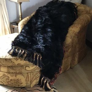 Real Fox Fur Throw w/ Boullion Fringe